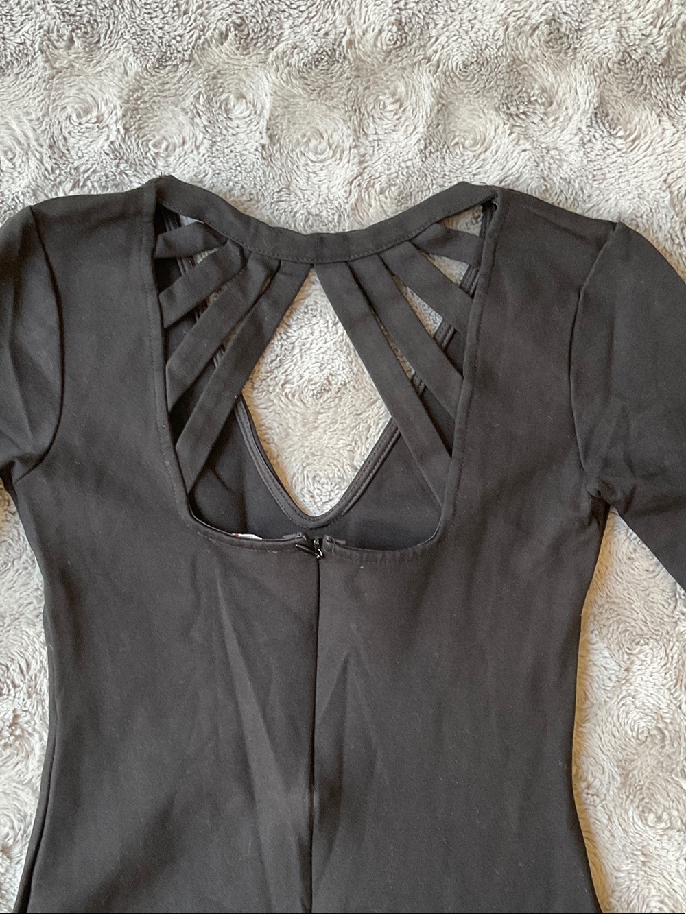 Black long sleeve mini body icon dress - Picture 6 of 9